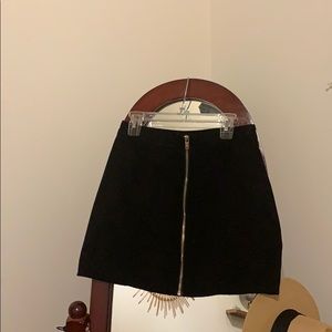 Black mini skirt